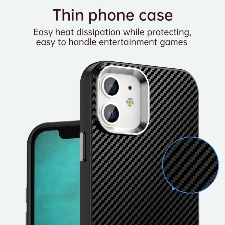 For iPhone 12 Carbon Fiber Series IMD Phone Case