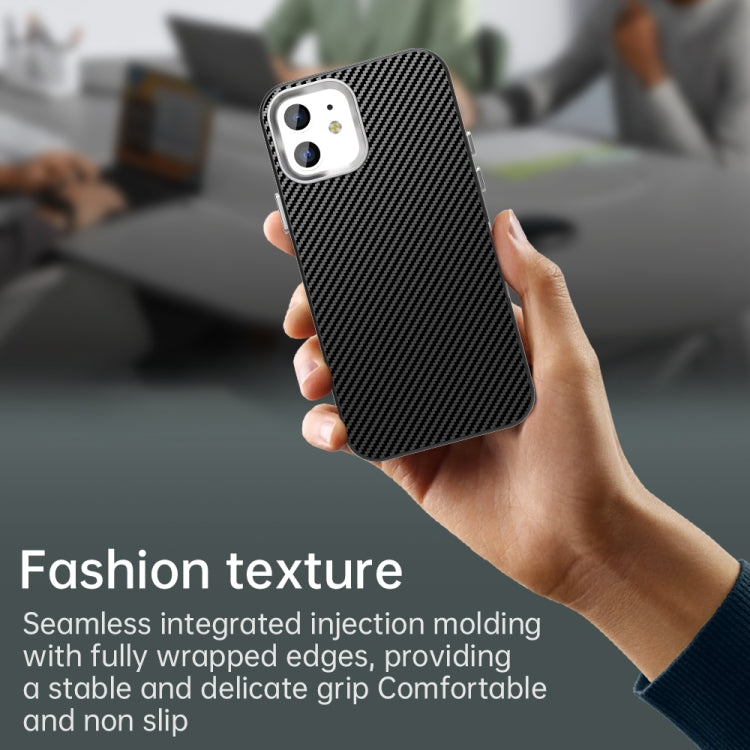 For iPhone 12 Carbon Fiber Series IMD Phone Case