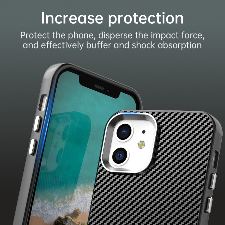 For iPhone 12 Carbon Fiber Series IMD Phone Case
