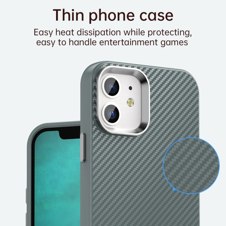 For iPhone 12 Carbon Fiber Series IMD Phone Case