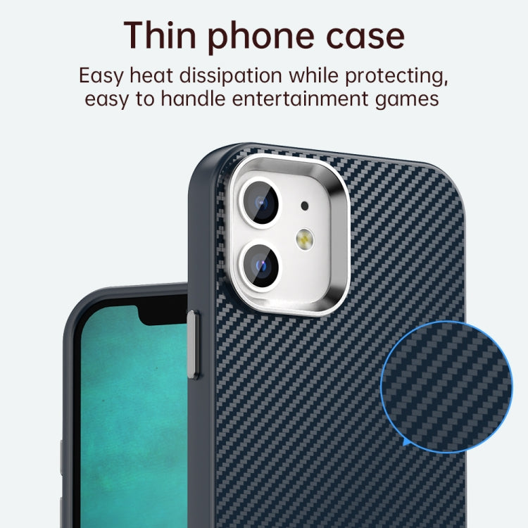 For iPhone 12 Carbon Fiber Series IMD Phone Case