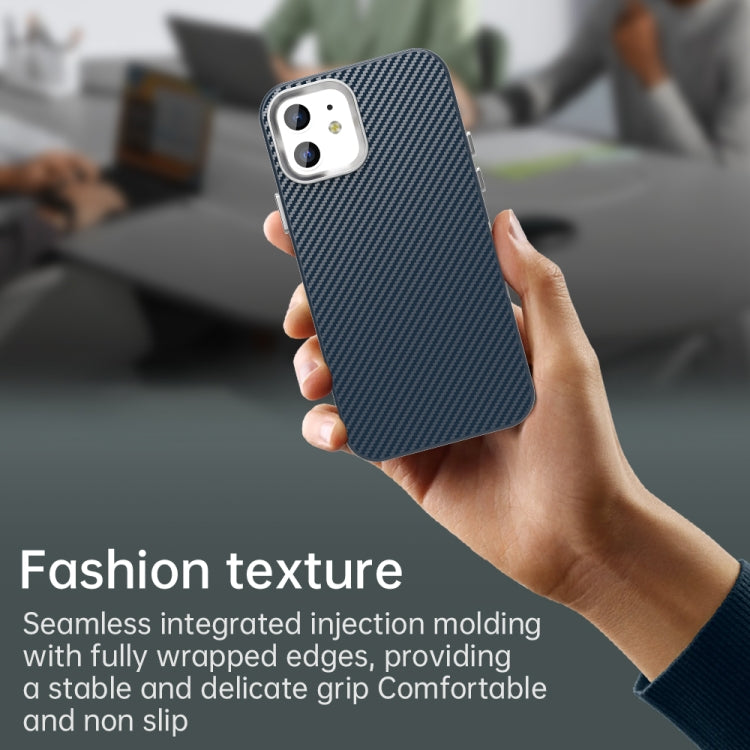 For iPhone 12 Carbon Fiber Series IMD Phone Case