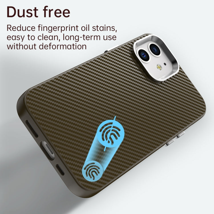 For iPhone 12 Carbon Fiber Series IMD Phone Case