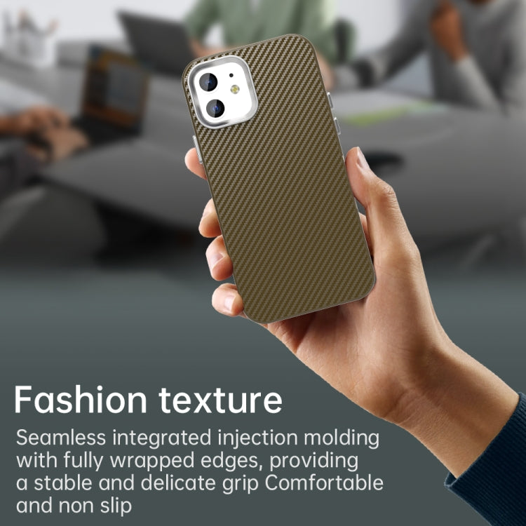 For iPhone 12 Carbon Fiber Series IMD Phone Case