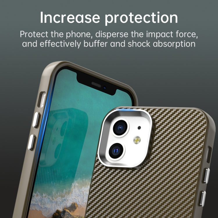 For iPhone 12 Carbon Fiber Series IMD Phone Case
