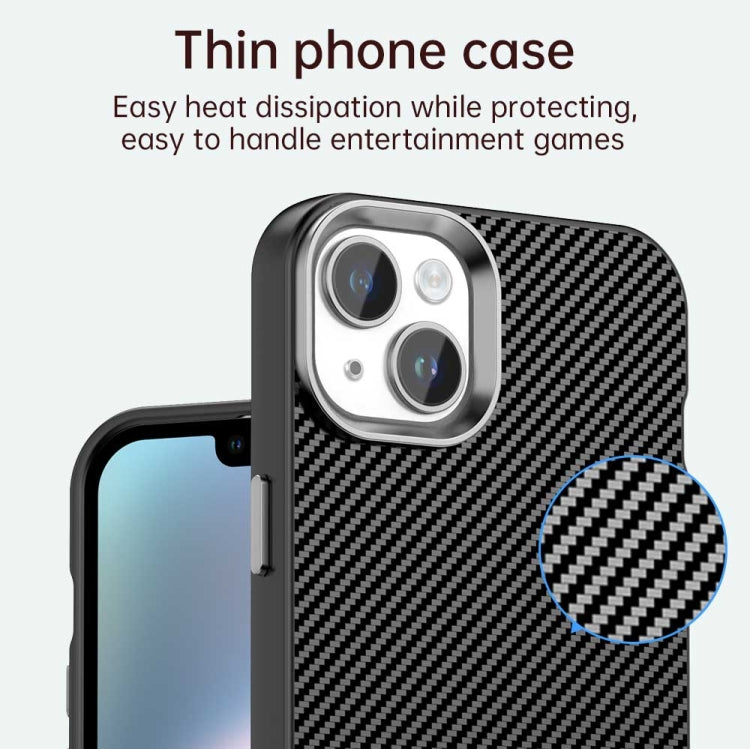 For iPhone 14 Carbon Fiber Series IMD Phone Case