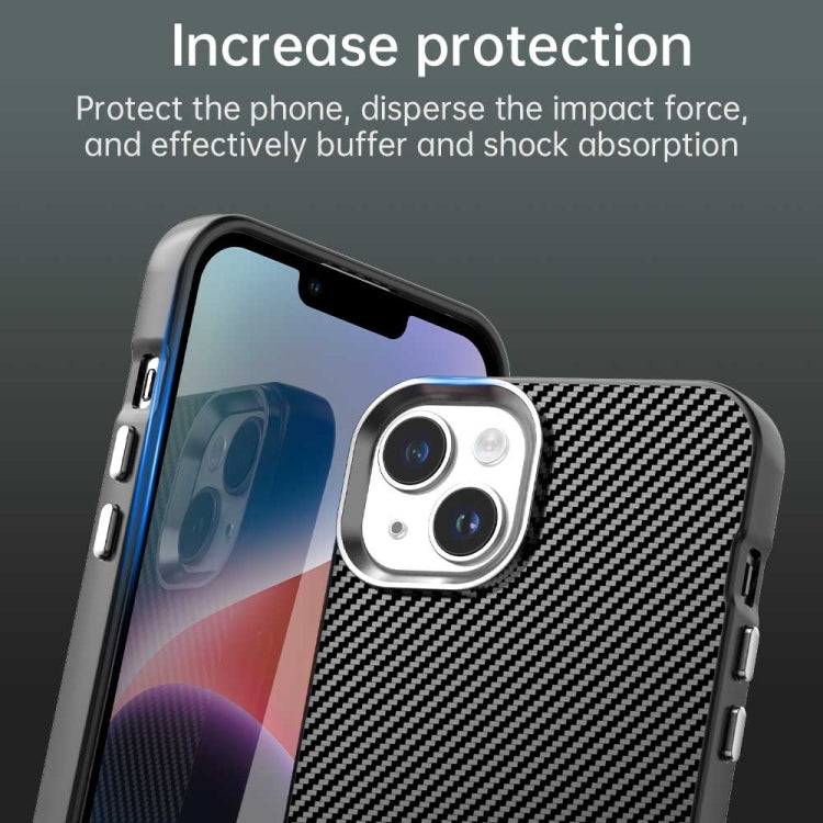 For iPhone 14 Carbon Fiber Series IMD Phone Case