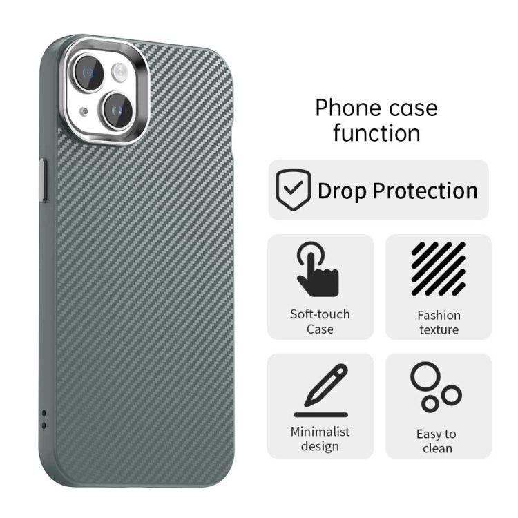For iPhone 14 Carbon Fiber Series IMD Phone Case