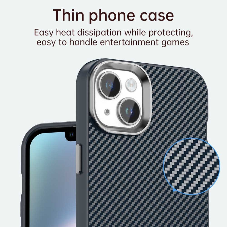 For iPhone 14 Carbon Fiber Series IMD Phone Case