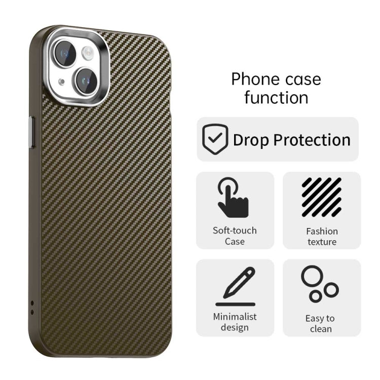 For iPhone 14 Carbon Fiber Series IMD Phone Case