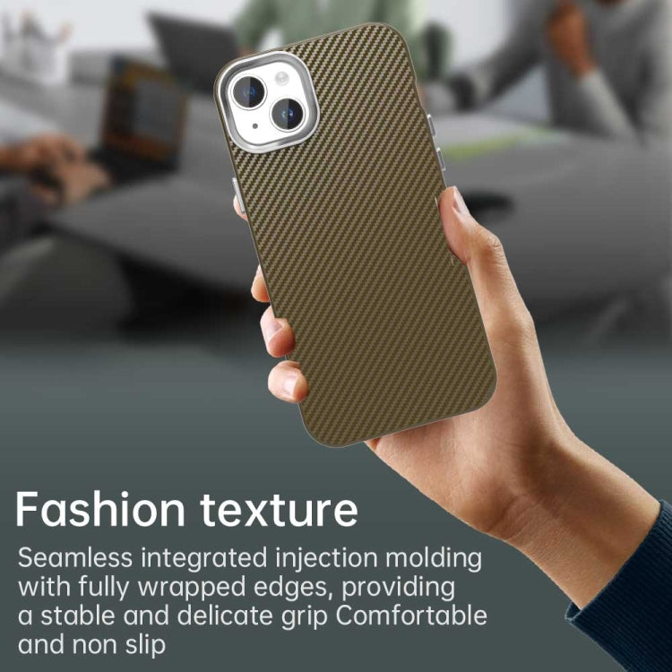 For iPhone 14 Carbon Fiber Series IMD Phone Case