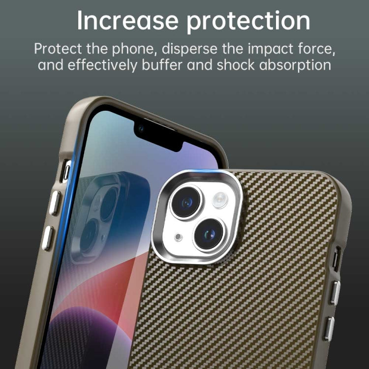 For iPhone 14 Carbon Fiber Series IMD Phone Case