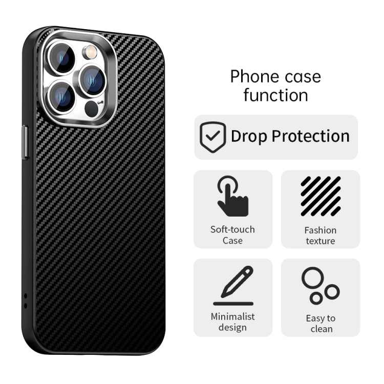 For iPhone 14 Pro Carbon Fiber Series IMD Phone Case