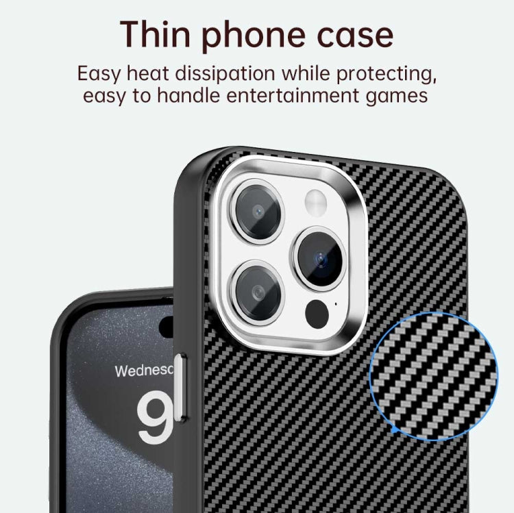 For iPhone 15 Pro Max Carbon Fiber Series IMD Phone Case