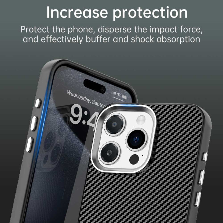 For iPhone 15 Pro Max Carbon Fiber Series IMD Phone Case