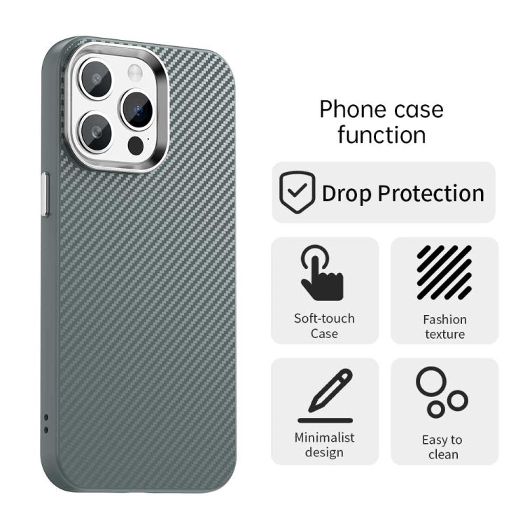 For iPhone 15 Pro Max Carbon Fiber Series IMD Phone Case