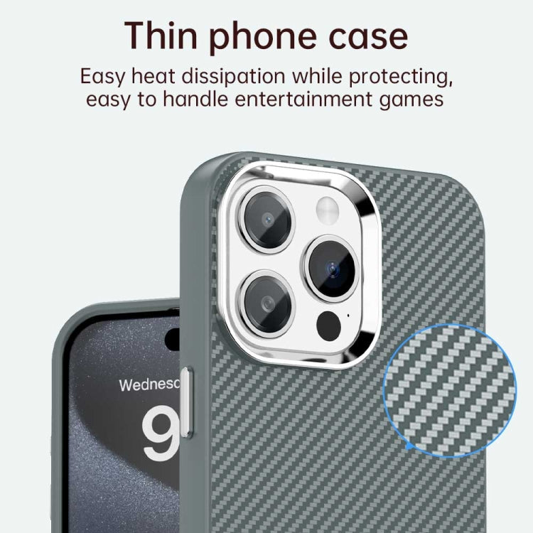 For iPhone 15 Pro Max Carbon Fiber Series IMD Phone Case
