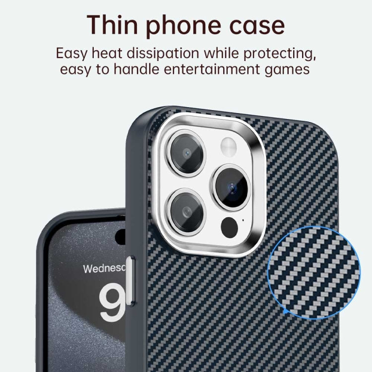 For iPhone 15 Pro Max Carbon Fiber Series IMD Phone Case