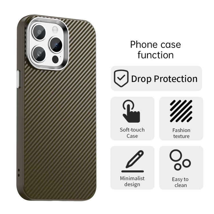 For iPhone 15 Pro Carbon Fiber Series IMD Phone Case