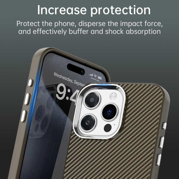 For iPhone 15 Pro Carbon Fiber Series IMD Phone Case