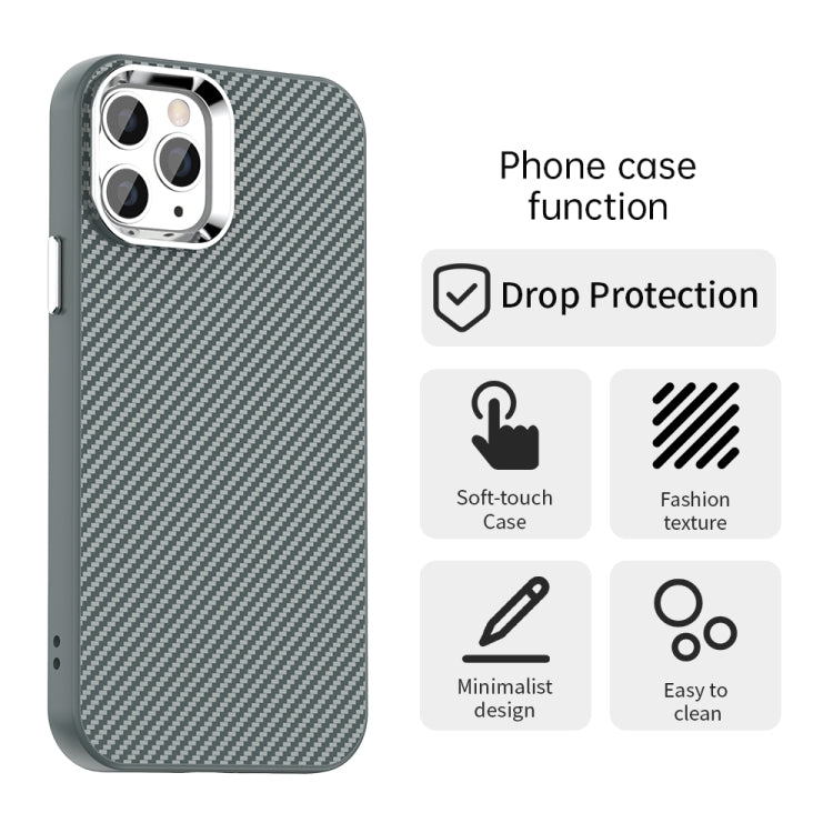 For iPhone 11 Pro Max Carbon Fiber Series IMD Phone Case