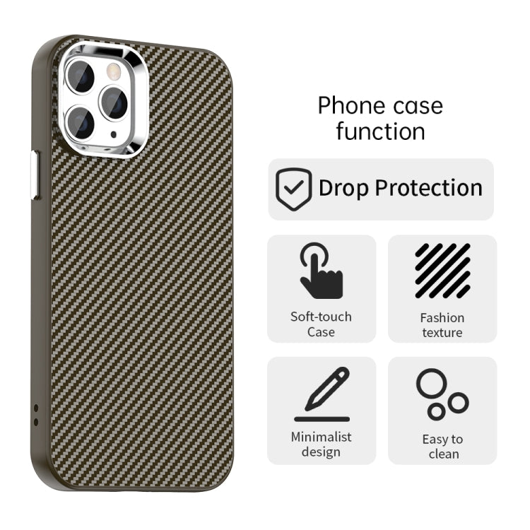For iPhone 11 Pro Max Carbon Fiber Series IMD Phone Case
