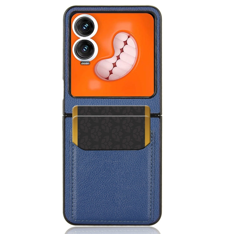 For Infinix Zero Flip Litchi Texture Card Slots Back Cover Phone Case