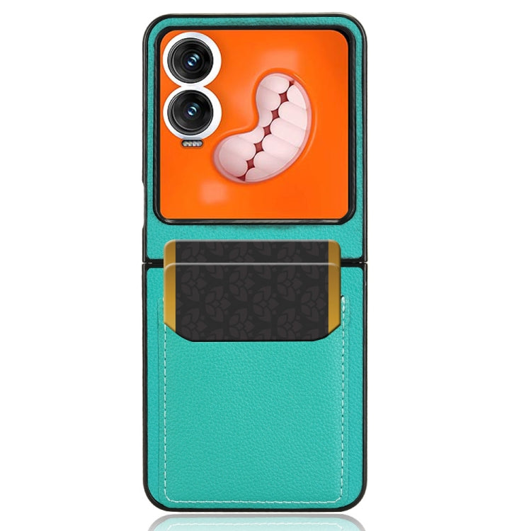 For Infinix Zero Flip Litchi Texture Card Slots Back Cover Phone Case