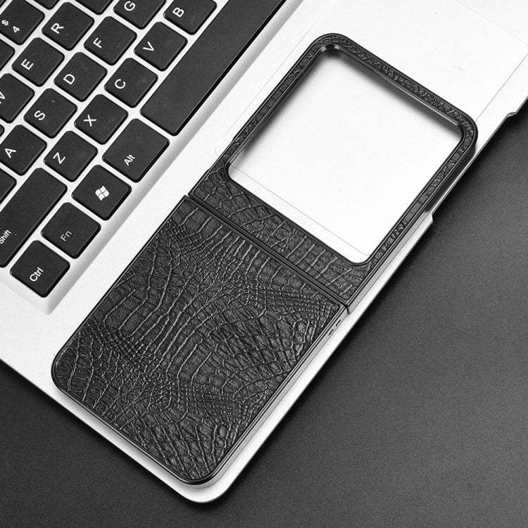 For Infinix Zero Flip Crocodile Texture Back Cover Phone Case