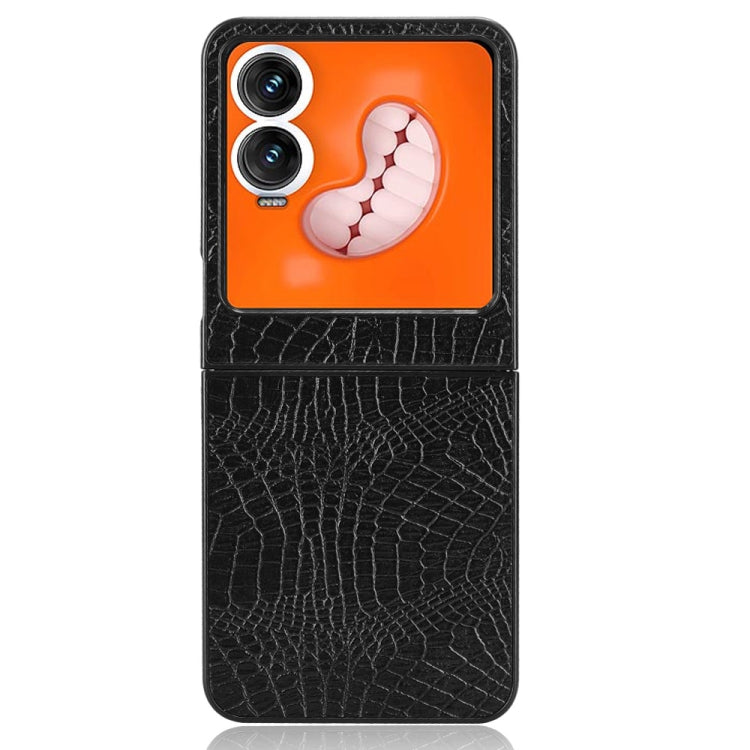 For Infinix Zero Flip Crocodile Texture Back Cover Phone Case
