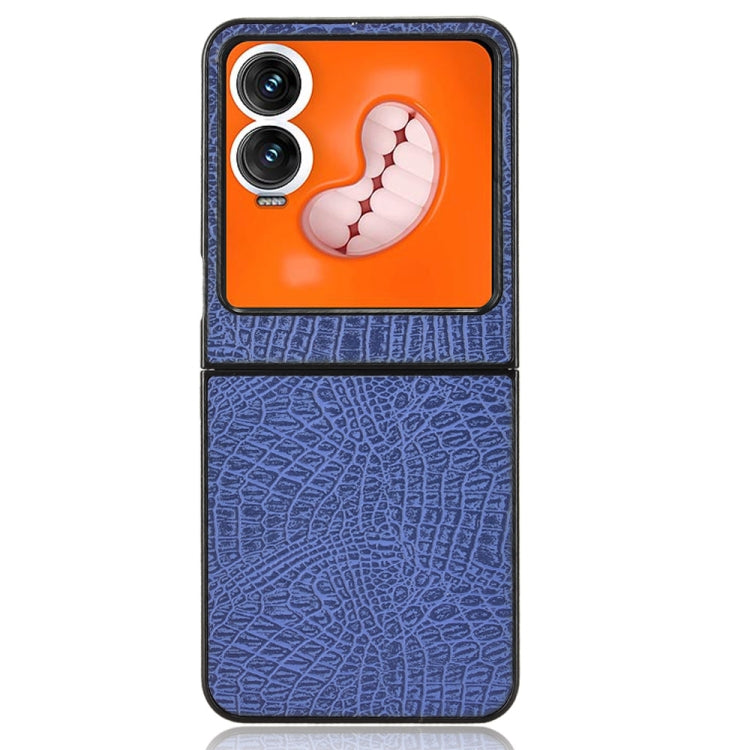 For Infinix Zero Flip Crocodile Texture Back Cover Phone Case