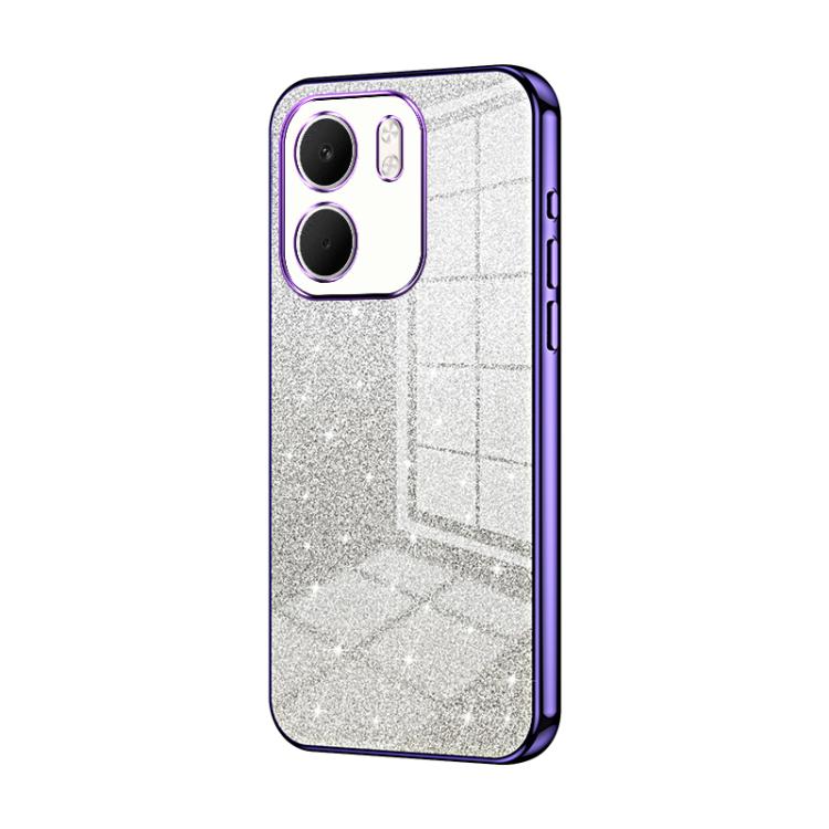 For OPPO A5x 5G Global Gradient Glitter Powder Electroplated Phone Case