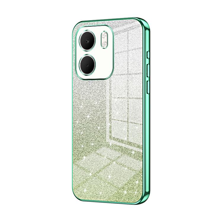For OPPO A5x 5G Global Gradient Glitter Powder Electroplated Phone Case