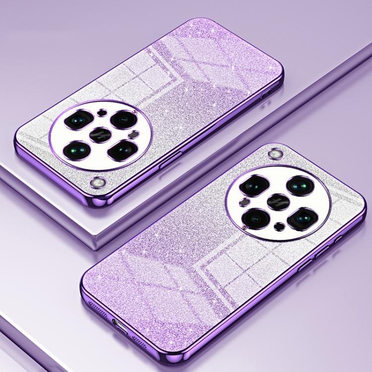 For OPPO Find X8 Ultra Gradient Glitter Powder Electroplated Phone Case
