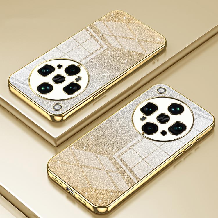 For OPPO Find X8 Ultra Gradient Glitter Powder Electroplated Phone Case