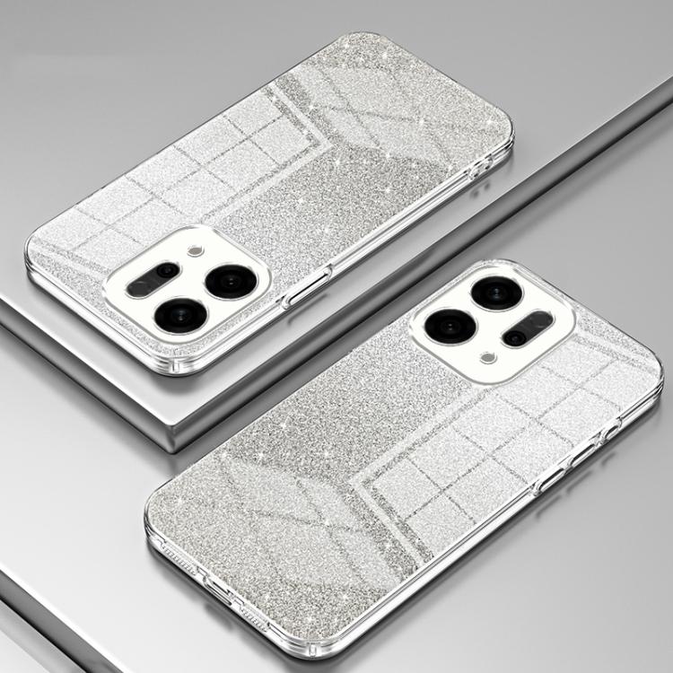 For OPPO Reno14 5G Global Gradient Glitter Powder Electroplated Phone Case