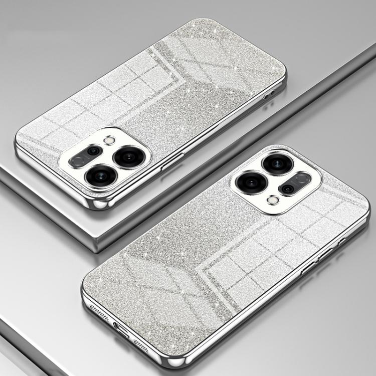 For OPPO Reno14 5G Global Gradient Glitter Powder Electroplated Phone Case
