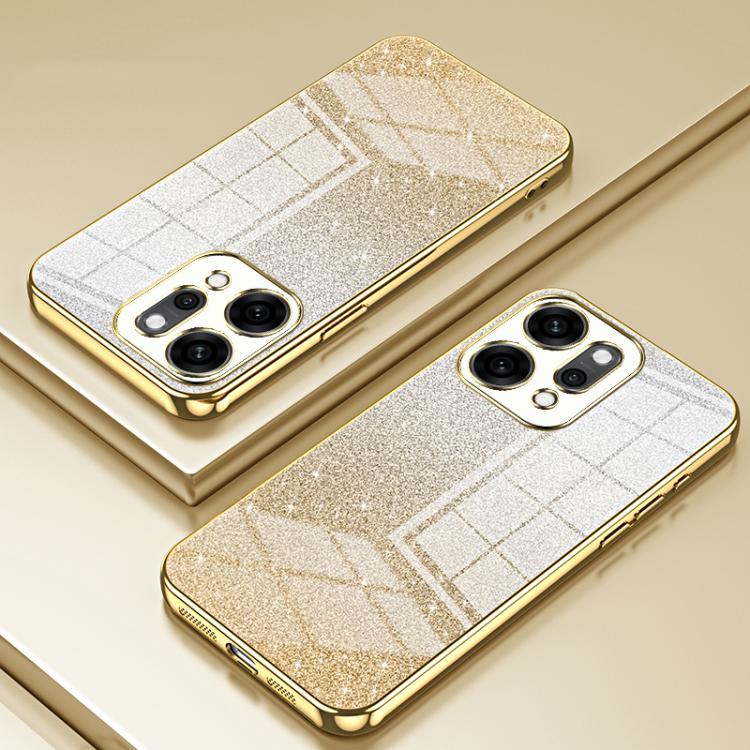 For OPPO Reno14 Pro 5G Global Gradient Glitter Powder Electroplated Phone Case