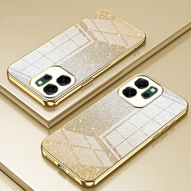For OPPO Reno14 F 5G Global Gradient Glitter Powder Electroplated Phone Case