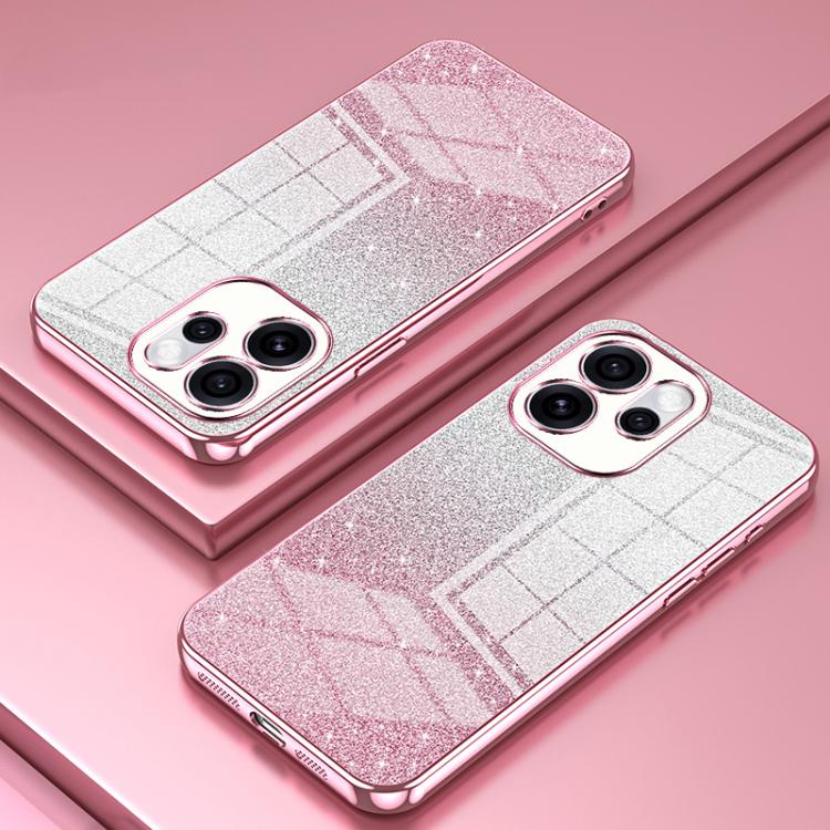 For OPPO Reno15 Pro 5G Global Gradient Glitter Powder Electroplated Phone Case