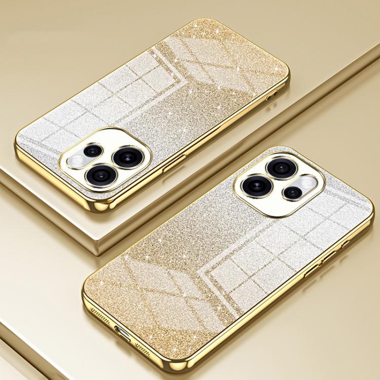 For OPPO Reno15 Pro 5G Global Gradient Glitter Powder Electroplated Phone Case
