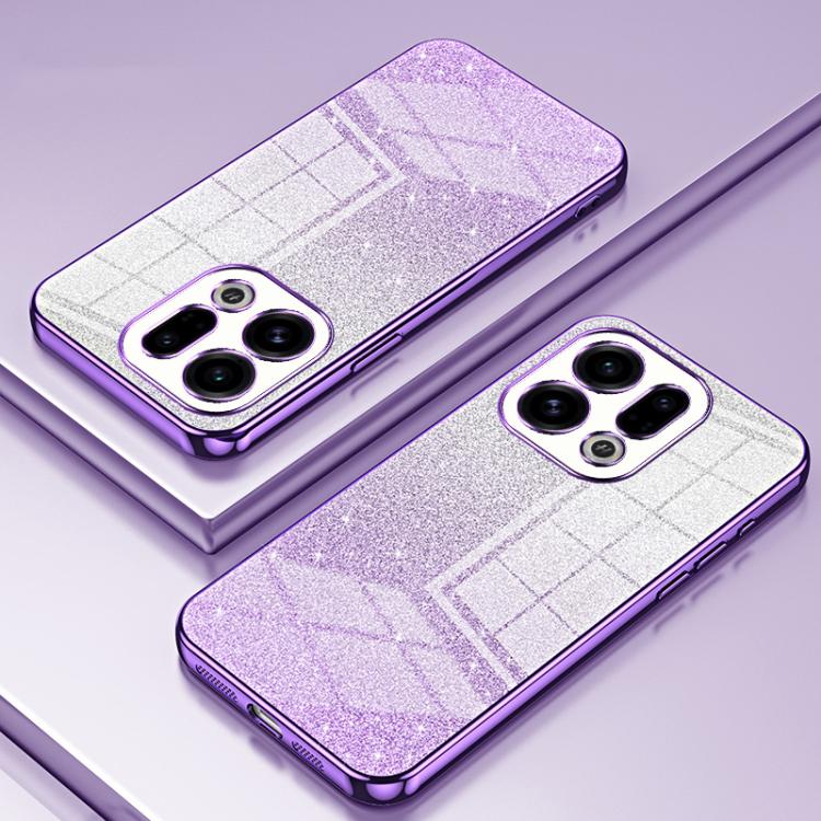 For OPPO Find X9 Gradient Glitter Powder Electroplated Phone Case