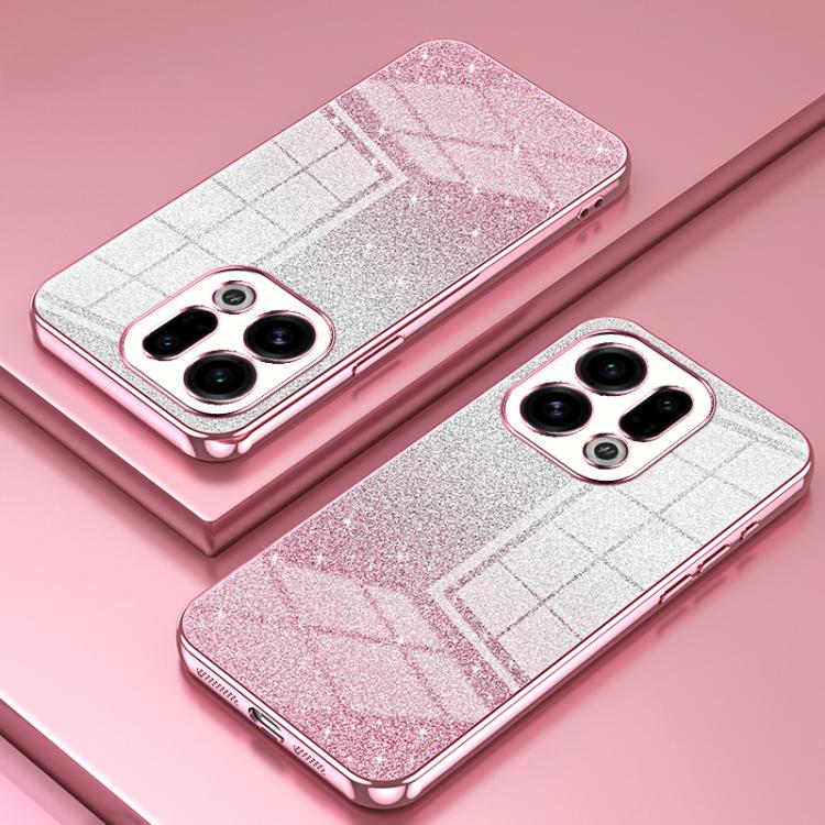 For OPPO Find X9 Gradient Glitter Powder Electroplated Phone Case