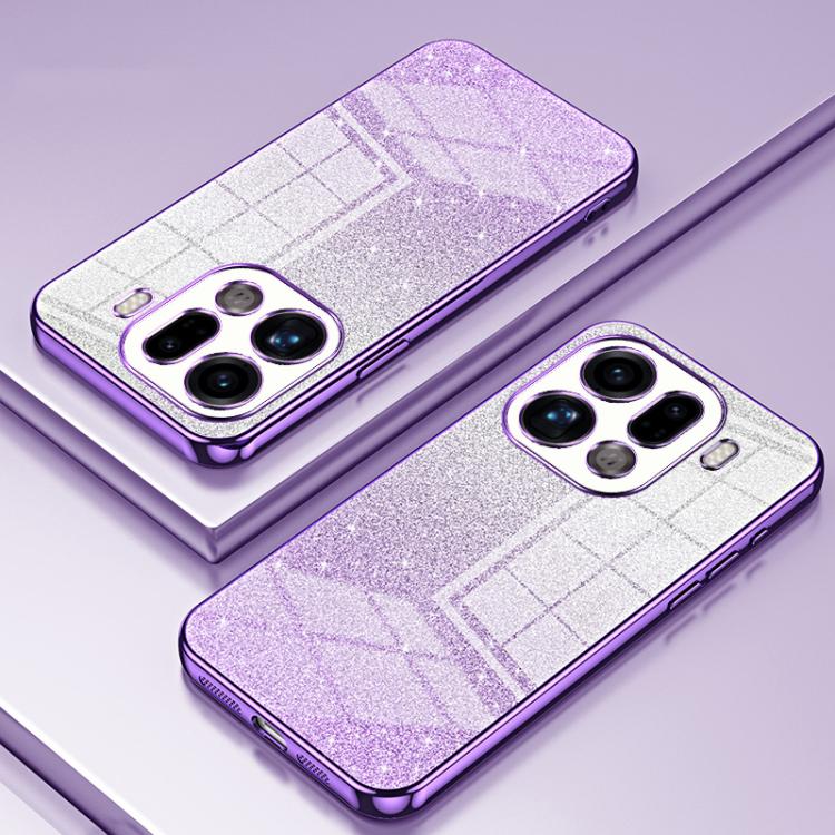 For OPPO Find X9 Pro Gradient Glitter Powder Electroplated Phone Case
