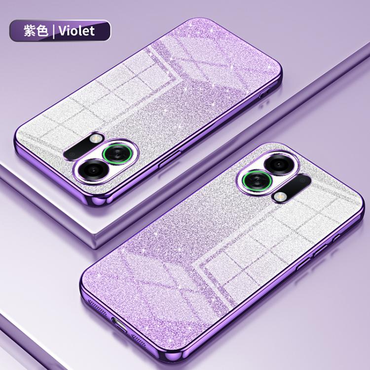 For OPPO K13 Turbo Pro Gradient Glitter Powder Electroplated Phone Case