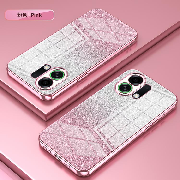 For OPPO K13 Turbo Pro Gradient Glitter Powder Electroplated Phone Case