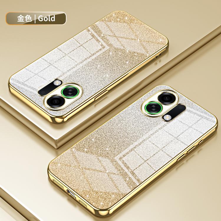 For OPPO K13 Turbo Pro Gradient Glitter Powder Electroplated Phone Case