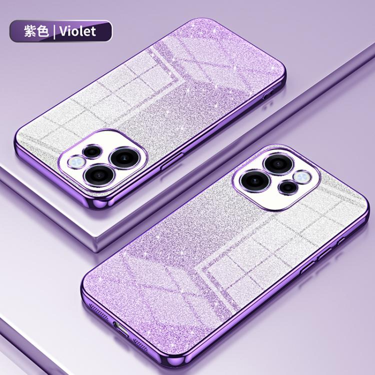 For OPPO Reno15 FS 5G Gradient Glitter Powder Electroplated Phone Case