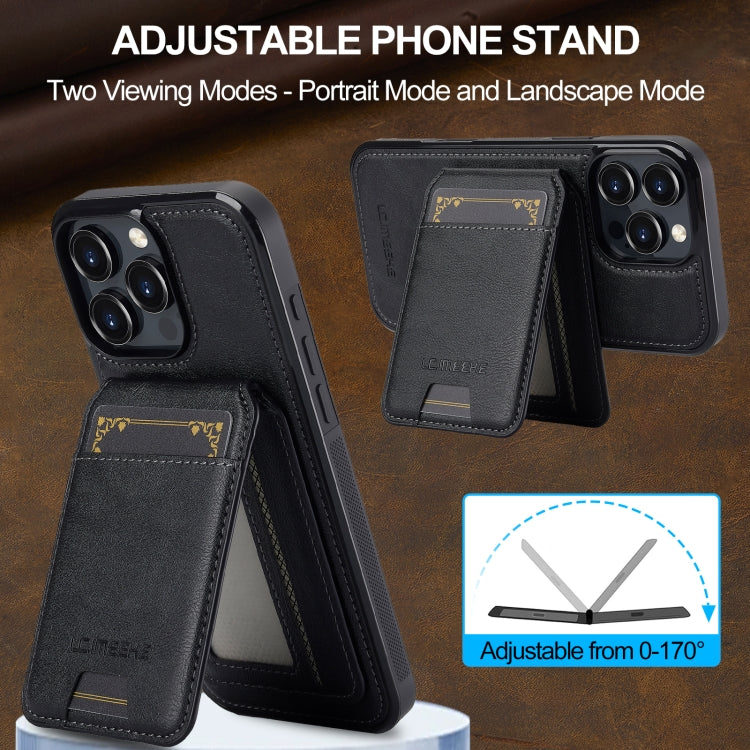 For iPhone 16 Pro Max LC.IMEEKE L3 Series Detachable RFID Card Bag Magsafe Phone Case