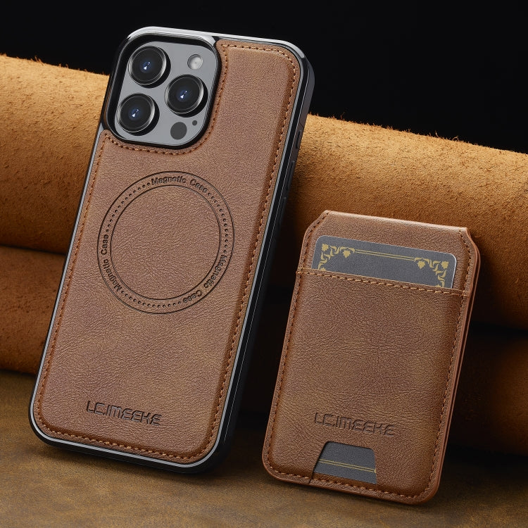 For iPhone 16 Pro Max LC.IMEEKE L3 Series Detachable RFID Card Bag Magsafe Phone Case